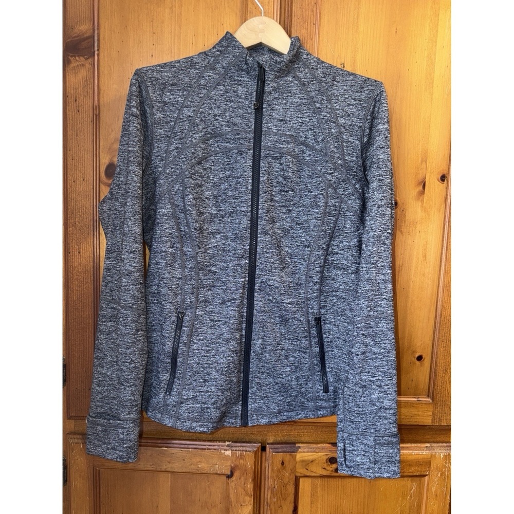 Lululemon Define Jacket 18 Zipper Women's Long Sleeve Yoga Run Heathered Gray